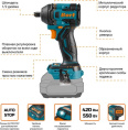 Гайковерт Bort BSR-21U-S аккум. патрон:шестигр.1/4"/квад.1/2" (93418675)