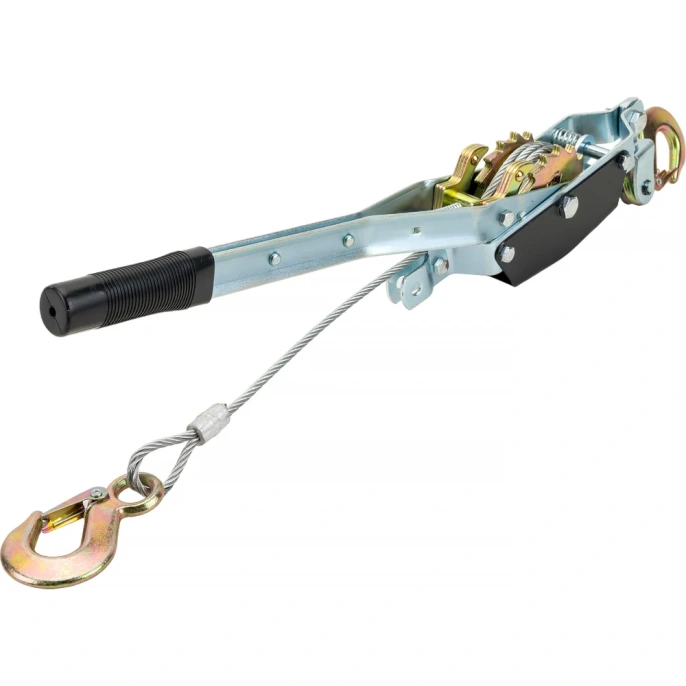 Ручная лебедка с двойным храповым механизмом Gigant 1т, Диаметр троса 11мм, длина троса 2,2м, GEW-20