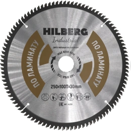 Диск пильный Hilberg Industrial Ламинат 250x30x100Т HL250