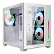 Корпус V450 GINZZU White, Куб, mATX/ITX, USB2.0 + USB3.0, контроллер RGB CRC6, вентиляторы 3x12см RGB, закаленное стело, Съемная корзина для жестких дисков, магнитный фильтр, белый