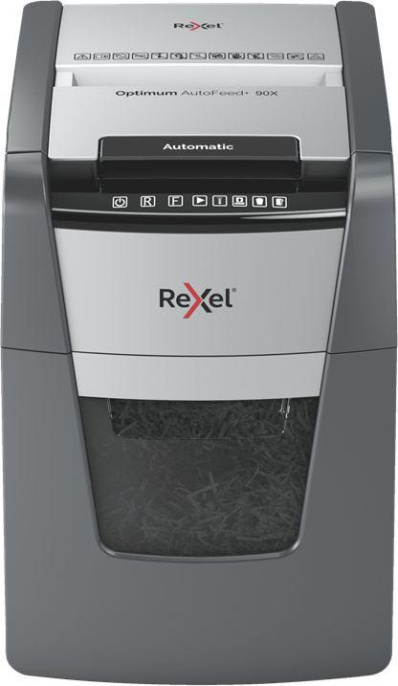 Уничтожитель бумаг Rexel Optimum AutoFeed 90X, с автоподачей, P-4, 4х28 мм, 90 лист. одновременно, 34л [2020090xeu]