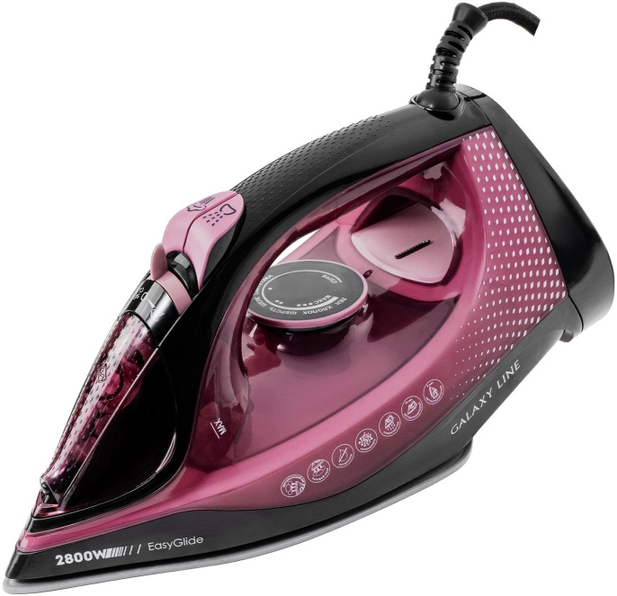 Утюг GALAXY LINE GL 6132, 2800Вт, розовый/черный [7060161320]