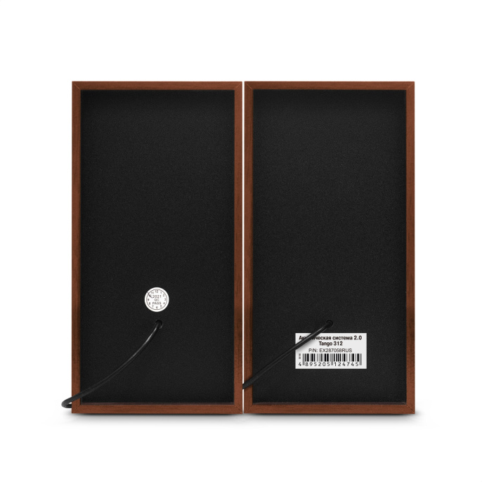 Акустическая система 2.0 ExeGate Tango 312 (питание USB, 2х3Вт (6Вт RMS), 80-20000Гц, темное дерево, Color Box) EX287058RUS