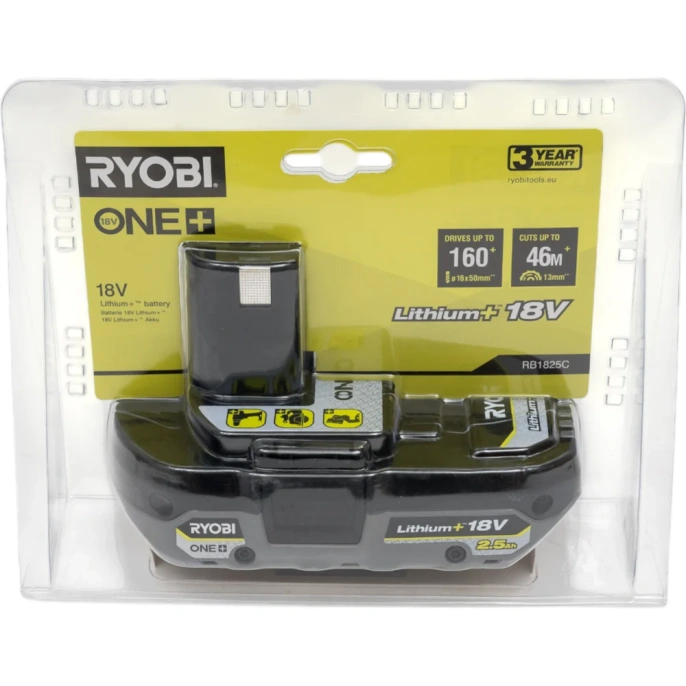 Аккумулятор RB1825C ONE+ 18В, 2.5Ач Ryobi 5133005516