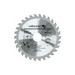 Диск пильный по дереву 165x30 мм, 30Т HOEGERT TECHNIK HT6D777