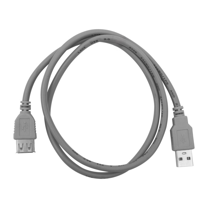Bion Кабель удлинительный USB 2.0 AM/AF, 0.75 м, серый [BXP-CC-USB2-AMAF-75CM/300]