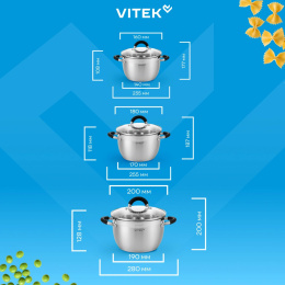 Набор кастрюль Vitek Секретный ингредиент VT-SS1406 6 предметов