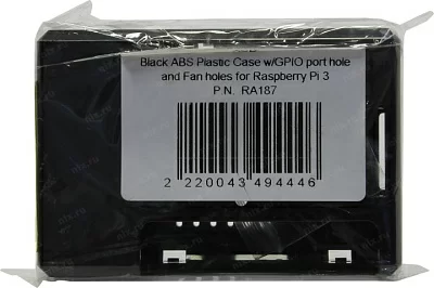 Корпус ACD RA187 Корпус ACD Black ABS Plastic Case w/GPIO port hole and Fan holes for Raspberry Pi 3 B, (RASP1788) (494446)