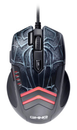 Мышь проводная GMNG XM007, игровая, оптическая, USB, 10000dpi, черный и серый