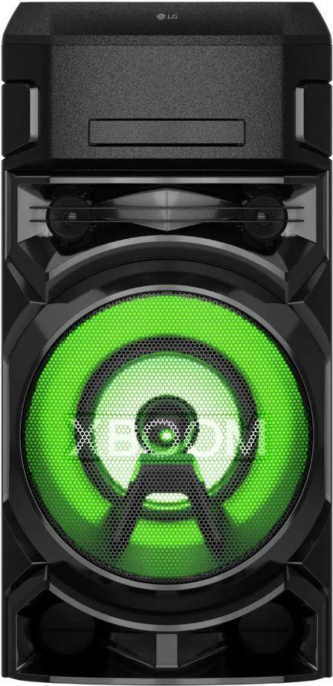 Музыкальный центр LG ON77DK, с караоке, с микрофоном, Bluetooth, FM, USB, CD, DVD, черный,