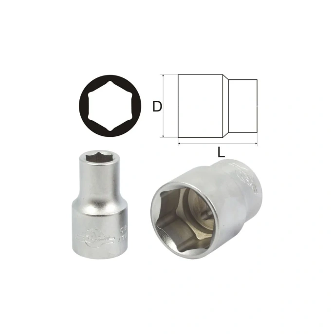 Матовая головка Aist 4 мм 1/4" 6-гранная без накатки 211104A-M 00-00007670