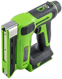 Степлер аккумуляторный Greenworks G24CS10 скобы тип 53: 6-14мм гвозди тип 47: 14мм (3400107CUA)