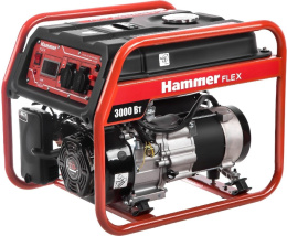 Бензиновый генератор Hammer Flex GN3000, 220/12 В, 3кВт