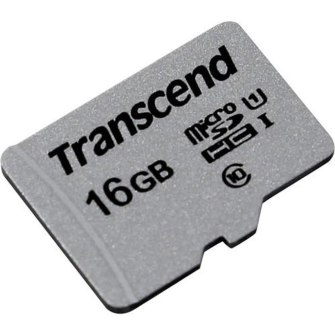 Флеш карта microSD 16GB Transcend microSDHC Class 10 UHS-1 U1, без адаптера , TLC TS16GUSD300S