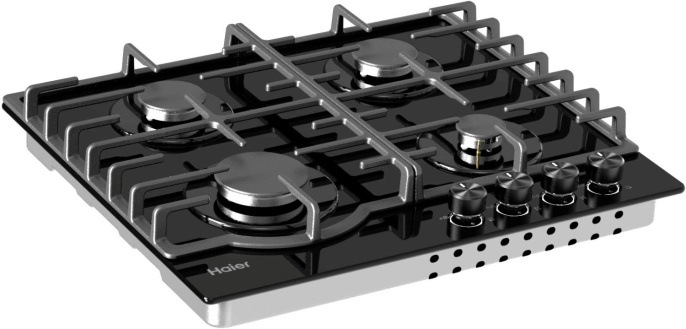 Газовая варочная поверхность Haier HHX-G64RNLB черный (TD0050127RU)
