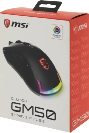 Мышь проводная MSI Clutch GM50, игровая, оптическая, USB, 7200dpi, черный [s12-0401770-pa3]