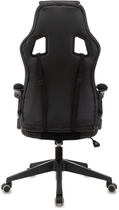 Кресло игровое ZOMBIE Arena, ткань/экокожа, до 120кг, черный (ZOMBIE ARENA BLACK)