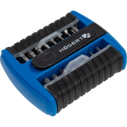 Набор бит с битодержателем 1/4, SL, PH, PZ, HEX, Torx, 33 шт. HOEGERT TECHNIK HT1S402