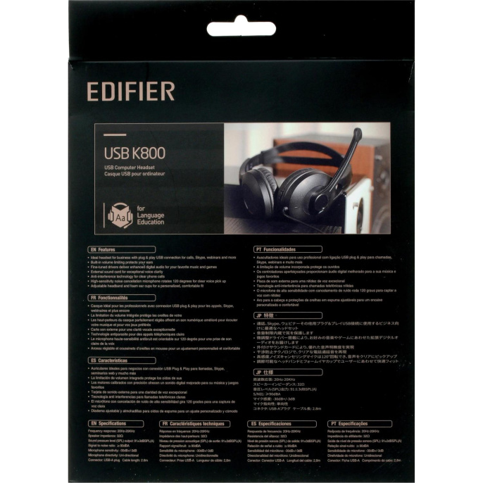 Гарнитура/ Гарнитура EDIFIER USB K800 Чёрный 6923520241347