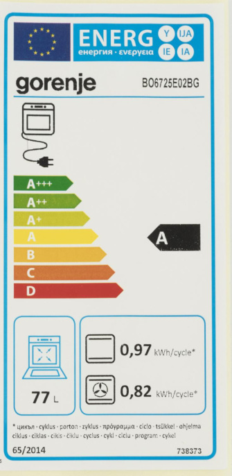 Духовой шкаф Электрический Gorenje BO6725E02BG черный