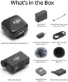 Радиосистема DJI Mic Mini (2TX + 1RX + Charging Case) DM3005 электретный (малый конденсатор), петличный/портативный, для интервью и репортажей/для смартфонов, круговая направленность, 20-20000 Гц, разъем USB Type-C/3.5 мм, радиус 400м, до 10.5 ч