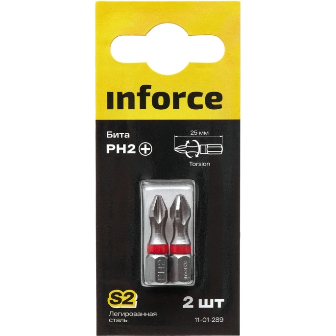 Бита (2 шт; PH2; 25 мм) Inforce 11-01-289