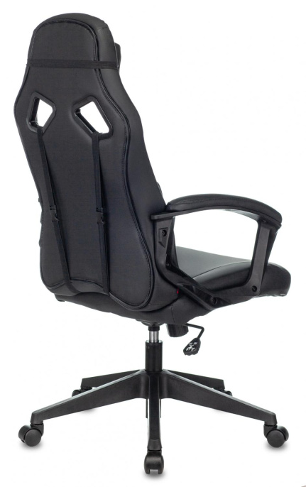 Кресло игровое Zombie Driver черный/красный экокожа с подголов. крестов. пластик (ZOMBIE DRIVER RED)