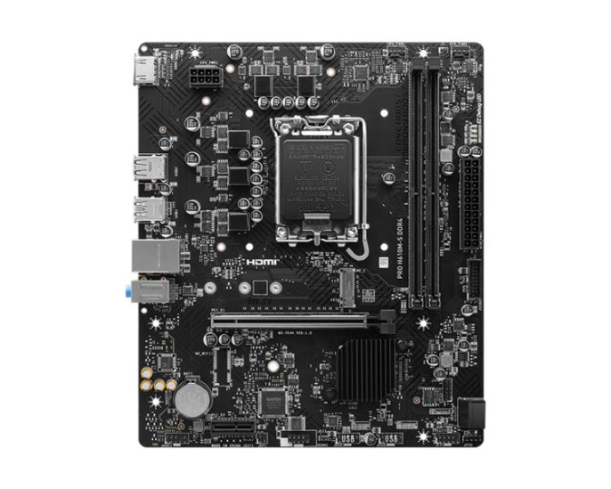 Материнская плата MSI PRO H610M-S DDR4 H610, LGA1700, 2*DDR4, 1*PCIEx16, 1*PCIEx1, 1*M.2, 2*USB3.2Gen1, 4*USB2.0, 2*SATA3.0, 1G, HDMI, M-ATX, RTL