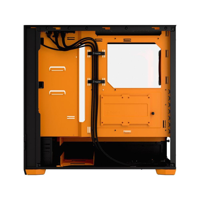 Корпус Case Fractal Design Pop Air RGB Orange Core TG Clear Tint, Midi-Tower, 3x120mm RGB, 2xUSB-A 3.2 ATX, mATX, mITX Black/Orange FD-C-POR1A-05