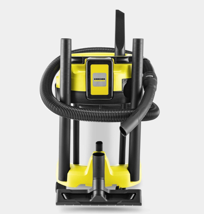 Строительный пылесос Karcher WD 3-18 S V-17/20 225Вт уборка: сухая/влажная желтый