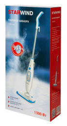 Швабра паровая Starwind SSM5333 1300Вт белый/голубой