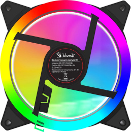 Вентилятор для корпуса Bloody BD-CF120ARGB4 ARGB 120х120x25 черный 4-pin 26дБ BD-CF120ARGB4-BK Ret