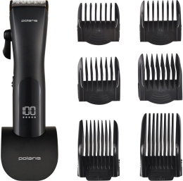 Машинка для стрижки Polaris PHC 2500 черный 3Вт насадок в компл:6шт