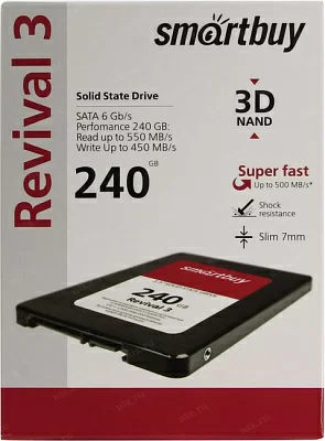 Накопитель SSD 240 Gb SATA 6Gb/s SmartBuy Revival 3 SB240GB-RVVL3-25SAT3 2.5" 3D TLC