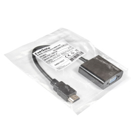 Кабель-переходник HDMI-VGA ExeGate EX-HDMIM-VGAF-0.15 19M/15F, 0,15м EX284926RUS