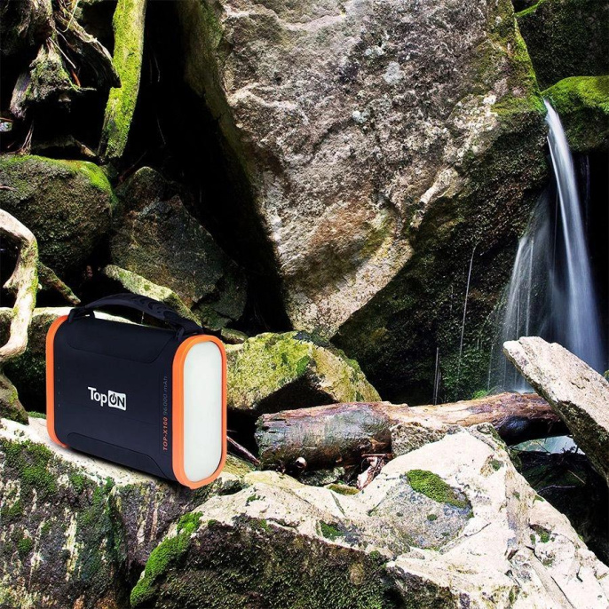 Электростанция портативная TopON TOP-X100 96000mAh 3A QC3.0 3xUSB черный/оранжевый (чехол в комплект