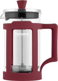 Френч-пресс Rondell Stripes RDS-1641, 0.6л, красный