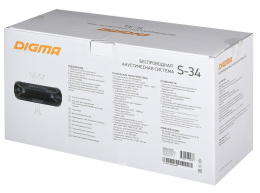 Колонка портативная Digma S-34, 25Вт, черный [sp3425b]