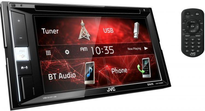 Автомагнитола JVC KW-V250BTM 2DIN 4x50Вт v3.0 DSP 6.2" 3 ПДУ RDS