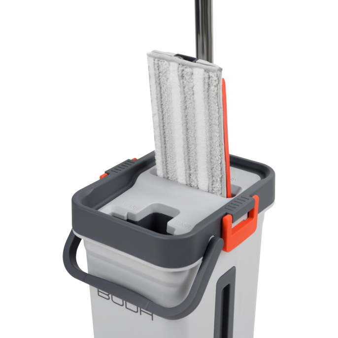 Швабра RAGEX B001-200 с отжимом и ведром, 13 литров, серая