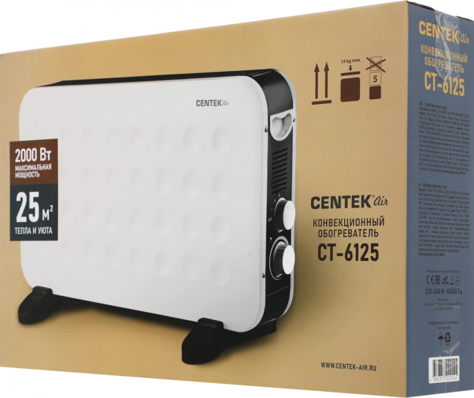 Конвектор Centek CT-6125 2000Вт белый/черный