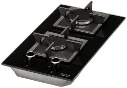 Газовая варочная панель Krona Calore 30,  2 конфорки,  закаленное стекло,  черный