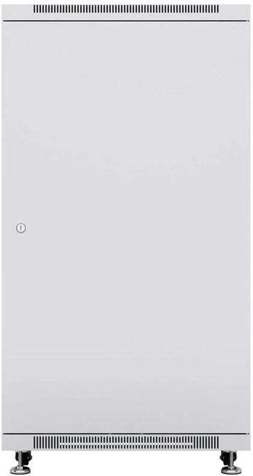 Cabeus SH-05C-18U60/60 Шкаф монтажный телекоммуникационный 19" напольный для распределительного и серверного оборудования 18U 600x600x988mm (ШхГхВ) передняя стеклянная и задняя сплошная металлическая двери, ручка с замком, цвет серый (RAL 7035)