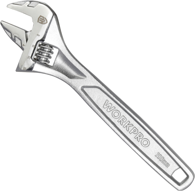 Ключ разводной WorkPro WP272007 200мм хром-ванадиевая сталь, максимальная ширина зажима: 24мм
