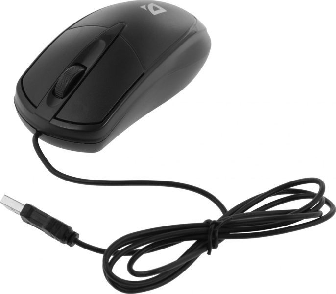 Мышь Defender Trace MB-989, оптическая, проводная, USB, черный [52989]