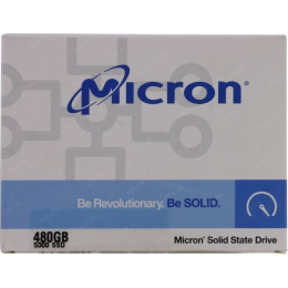 CRUCIAL Твердотельный накопитель Micron 5300PRO 480GB SATA 2.5" 3D TLC R540/W410MB/s MTTF 3М 85000/36000 IOPS 1324TBW SSD Enterprise Solid State Drive, 1 year, OEM MTFDDAK480TDS-1AW1ZABYY