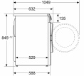 Стиральная машина Bosch Serie 2 WGE03200BY, с фронтальной загрузкой, 8кг, 1200об/мин, инверторная,  с английской панелью управления
