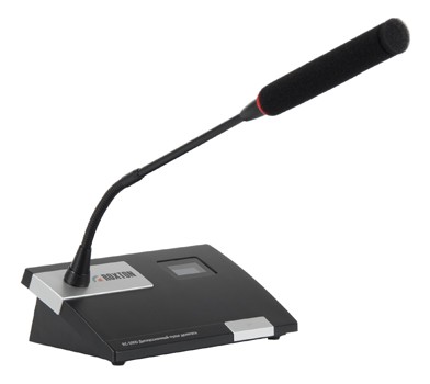 Пульт делегата для конференц-системы Roxton RC-100DB LCD дисплей 1.4", индикаторное кольцо, черный