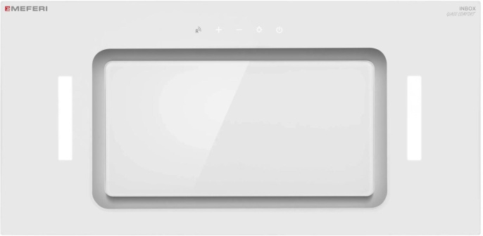 Вытяжка встраиваемая Meferi Inbox glass comfort 60wh белый управление: сенсорное 1 мотор (INBOX60WH GLASS COMFORT)
