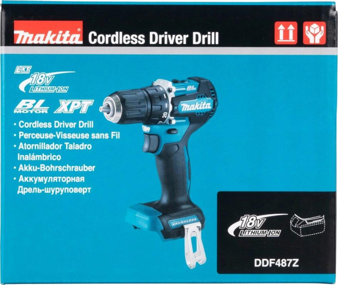 Дрель-шуруповерт Makita DDF487Z аккум. патрон:быстрозажимной